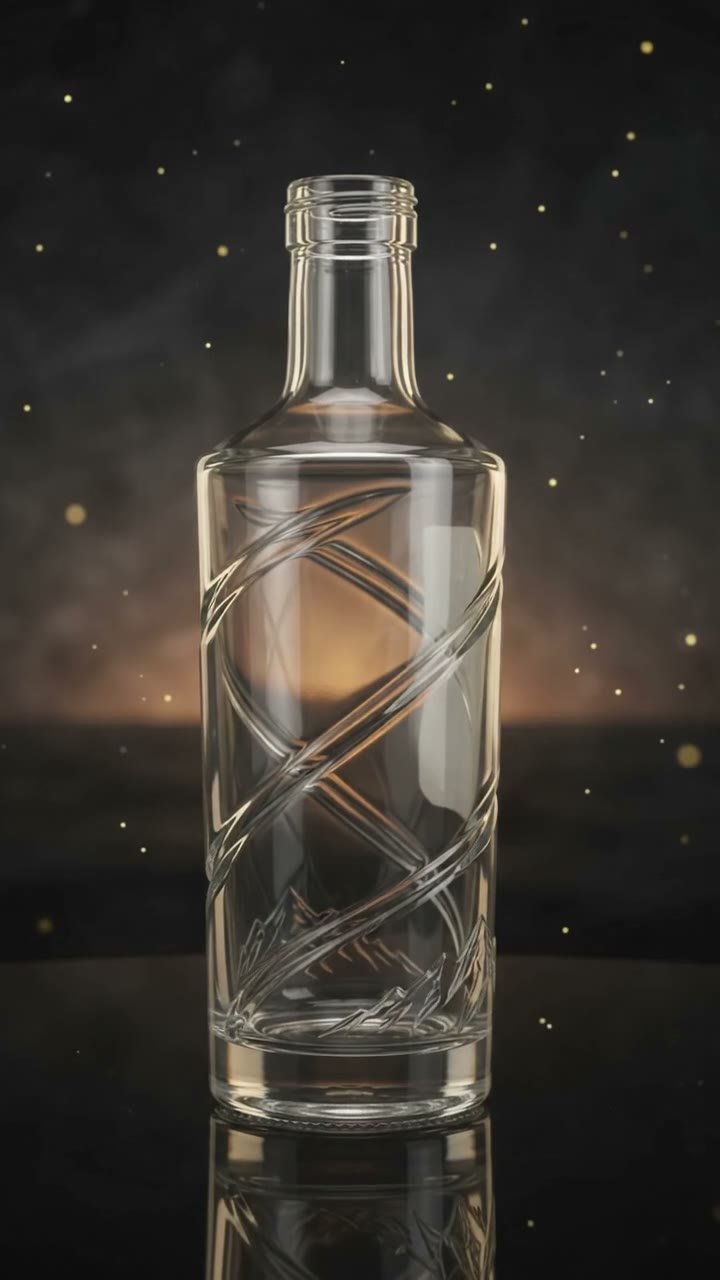 The empty Calgary decanter with its three cut waves