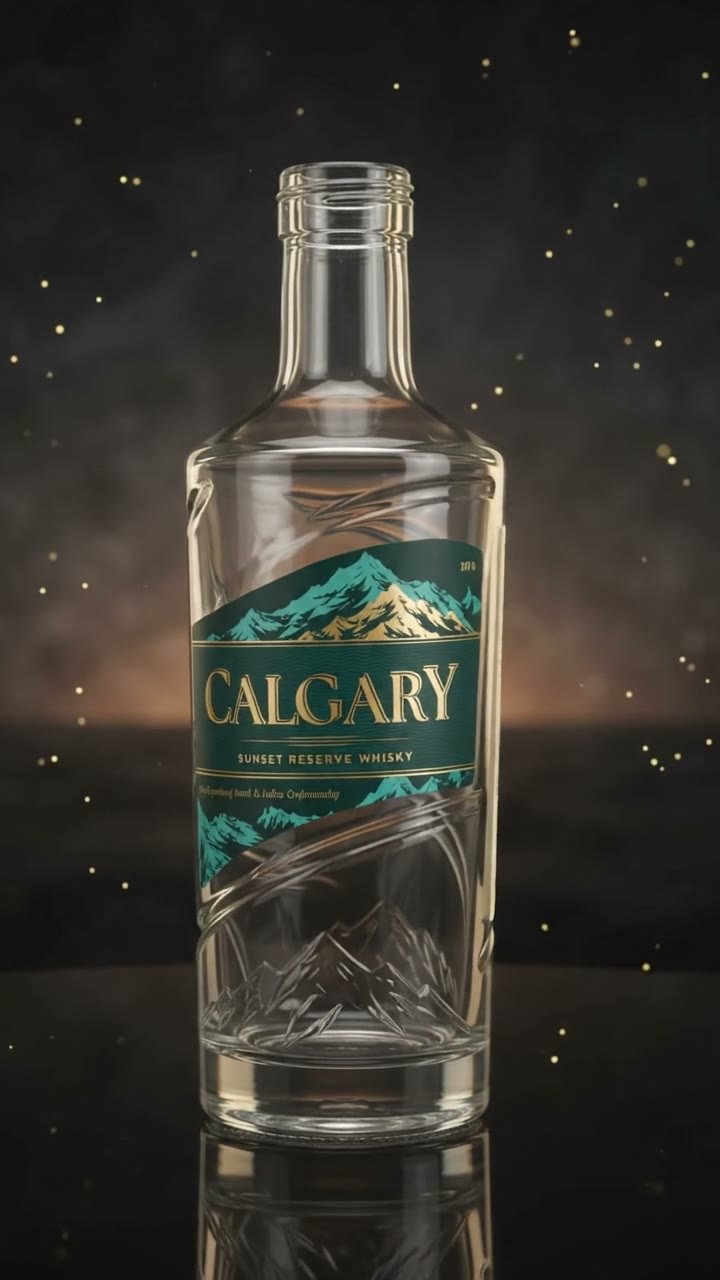 The Calgary label wrapping the bottle